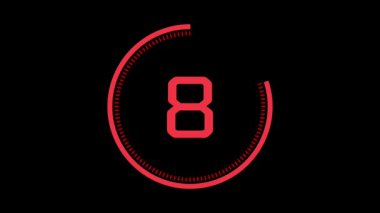 Acil durum kavramları için 10 saniye kırmızı geri sayım zamanlayıcısı, zaman darlığı, mühlet ve zaman yönetimi için uygun