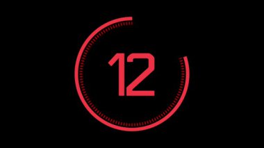 Acil durum kavramları için 15 saniye kırmızı geri sayım zamanlayıcısı, zaman darlığı, mühlet ve zaman yönetimi için uygun