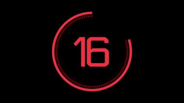 Acil durum kavramları için 20 saniye kırmızı geri sayım zamanlayıcısı, zaman darlığı, mühlet ve zaman yönetimi için uygun