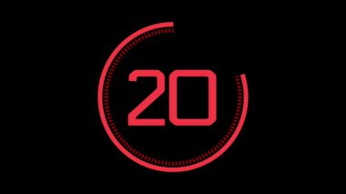 Acil durum kavramları için 25 saniye kırmızı geri sayım zamanlayıcısı, zaman darlığı, mühlet ve zaman yönetimi için uygun