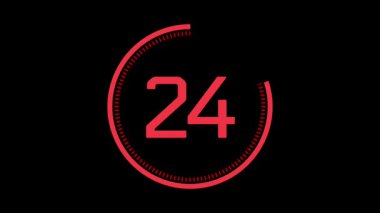 Acil durum kavramları için 30 saniye kırmızı geri sayım zamanlayıcısı, zaman darlığı, mühlet ve zaman yönetimi için uygun
