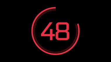 Acil durum kavramları için 60 saniye kırmızı geri sayım zamanlayıcısı, zaman darlığı, mühlet ve zaman yönetimi için uygun