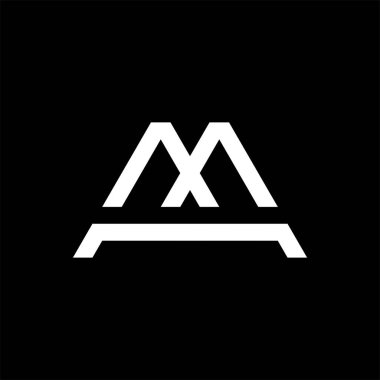 M harfi logo tasarımı. vektör logotype monogram simgesi