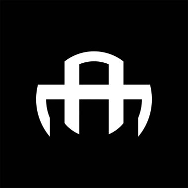 alfabe harfi logo tasarım şablonu vektörü