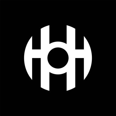 İlk harf h ile soyut logo vektör tasarım şablonu çizimi. h alfabe h harf logosu tasarımı