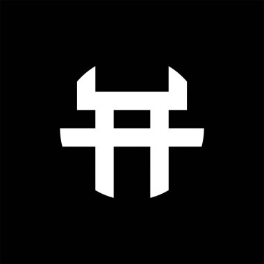 Biçim simgesi vektör şablonu tasarım şablonuna sahip ilk monogram