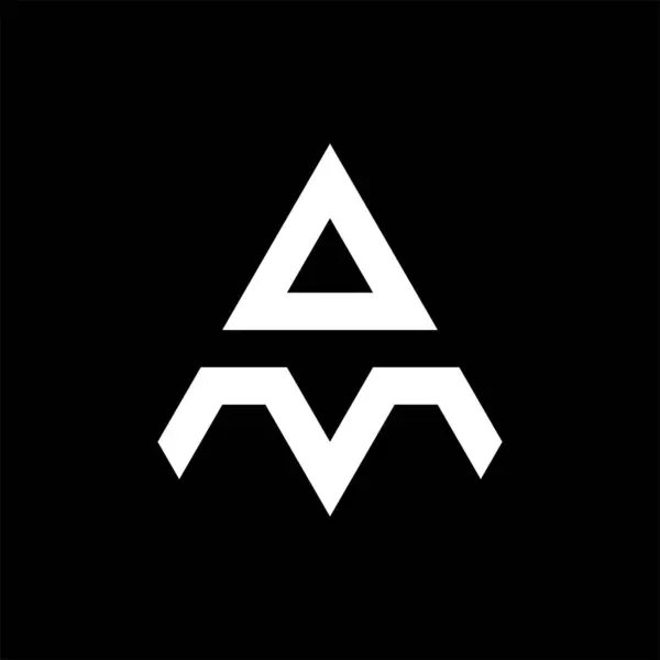 Треугольник Логотипа Буквы Треугольником Шаблоном Дизайна Монограммы Векторный Шаблон Изолирован — стоковый вектор