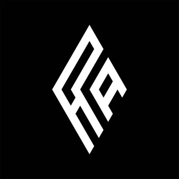 Logotipo Letra Monograma Con Forma Triángulo Plantilla Diseño Negro Plantilla — Vector de stock