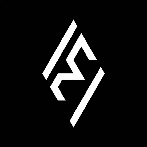 Monograma Tres Logotipos Con Forma Diamante Plantilla Diseño — Vector de stock