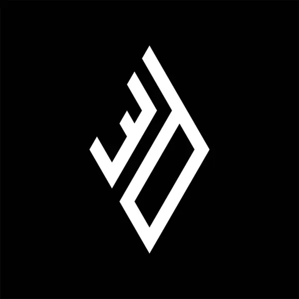 Letra Monograma Símbolo Geométrico Icono Del Logotipo Signo Vectorial — Vector de stock