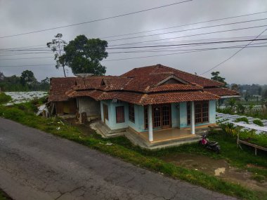 Bir evin çatısındaki ev.