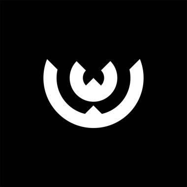 W harfi Logo Tasarım Şablonu Vektörü