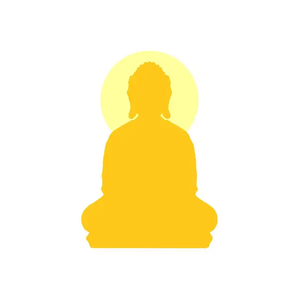 Buddha Lotus Pozisyonunda — Stok Vektör