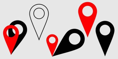 pin nokta vektör haritası simgesi