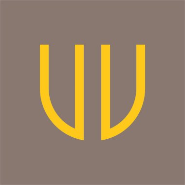 u logo tasarım vektörü simgesi