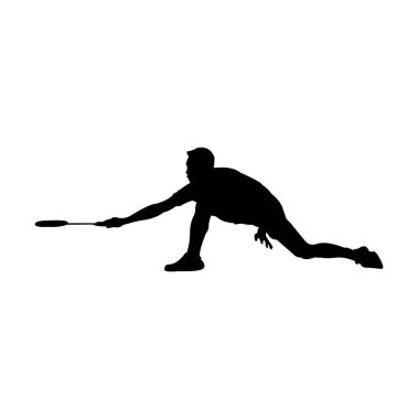 Bir bayan atletin vektör silueti.