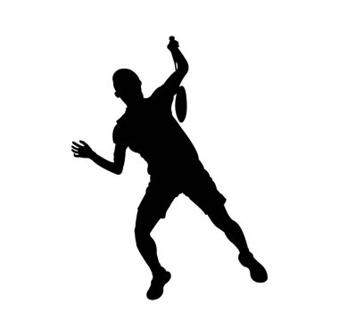 Basketbol oynayan bir adamın vektör silueti