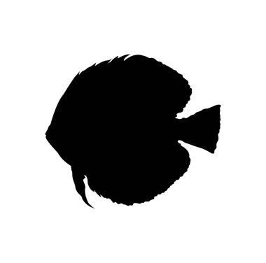 Balık silueti, vektör çizimi