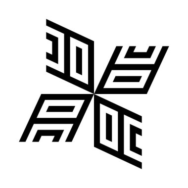 soyut modern simgenin vektör illüstrasyonu