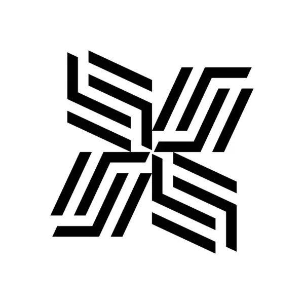 黒と白の幾何学的な抽象的な背景 — ストックベクタ