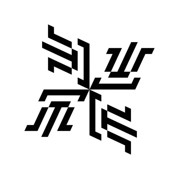 Snowflake Icon Line Style — Stock Vector