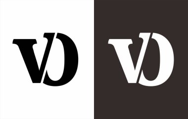 v harfi logo monogram tasarım şablon çizimi