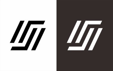 İlk harf logo monogram tasarım şablonu