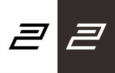 z harfi logo monogram tasarım vektör şablonu.