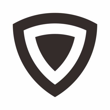 Beyaz arka plan, vektör, illüstrasyon izole kalkan düz simgesi