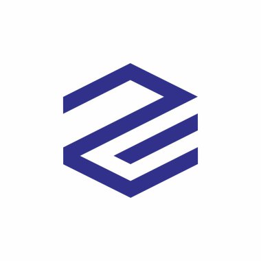 harf s ve çizgili geometrik logo