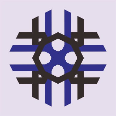 Kar Tanesi simgesi, vektör illüstrasyonu