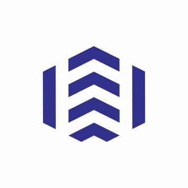 soyut küp logo tasarım vektörü