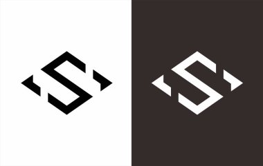 Modern ve modern tasarım için S logosu olan yaratıcı logo. Markanız için şablon. ilk harf.