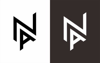 Logo tasarım vektörlü ilk harf logosu