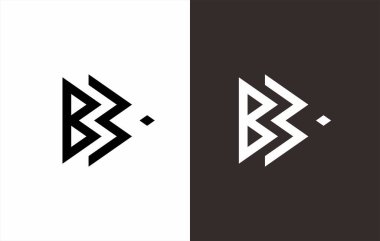 iki yönlü logo tasarım vektör şablonu