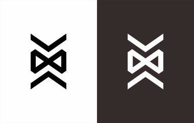 X harfi logo tasarım şablonu elementleri. vektör çizim şablonu