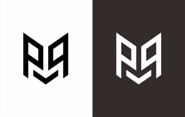 İlk harfler monogram n logo tasarımı. Monogram tasarımı. Kalkan logosu. iki ilk amblem. vektör logosu.