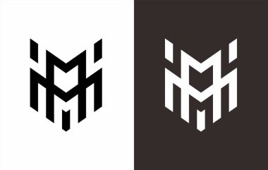 M harfi monogram logo tasarımı. monogram logoları için vektör logosu.