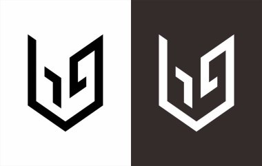 ilk harf v v logo tasarım şablonu