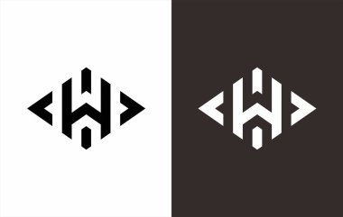 İlk iki harf monogram logo tasarım vektörü