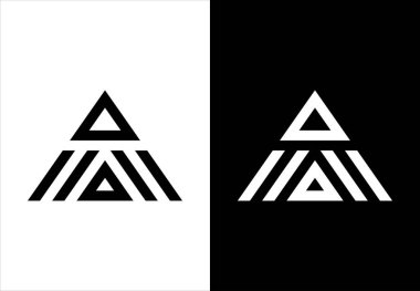 Üçgen, altıgen ve üçgen, monogram logo