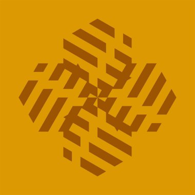 Basit ve minimalist soyut renkli kare vektör