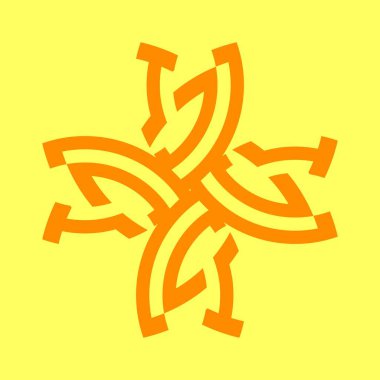 Yel değirmeni vektör resimleme şablonu