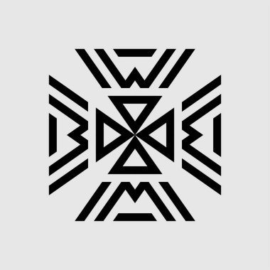 Geometrik desen. siyah ve beyaz soyut çizimler