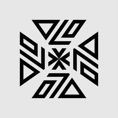 soyut geometrik sanat deco üçgen vektör simgesi