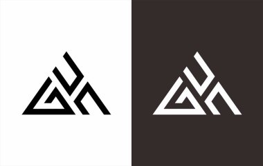 Soyut bir harf logosu tasarımı, vektör logosu tasarımı. Bu arada yaratıcı soyut monogram. Evet..