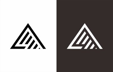 İlk harfler logo monogramı, modern, gerçek logo. iki monogram vektörü