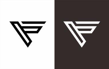 Modern f logosu. Tasarım şablonu. monogram.