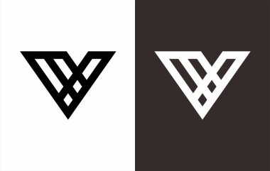 W harfi logo şablonu tasarımı. vektör monogram logotype.