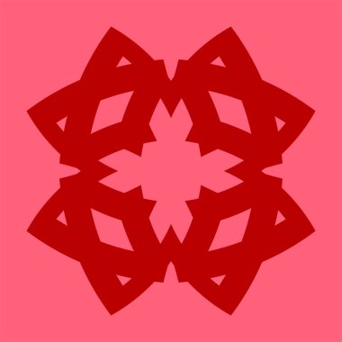 Kırmızı arkaplanda kırmızı yıldız simgesi